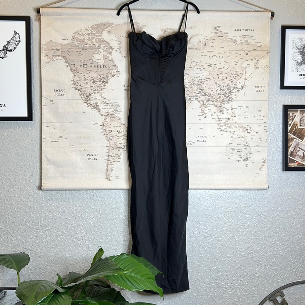 HOUSE OF CB 'Charmaine' Black Corset Maxi Dress NWOT - Picture 8 of 17
